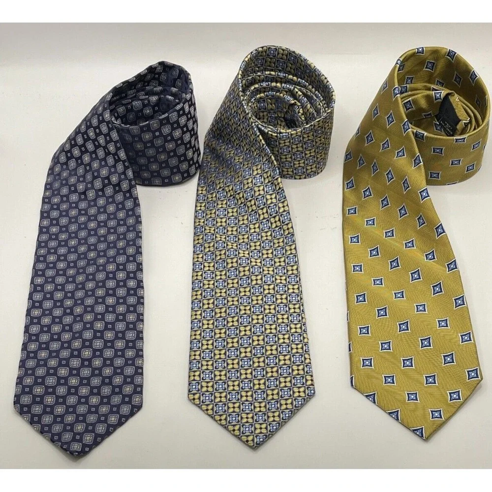 Lot of 3 Men's Jos. A.‎ Bank Pure 100% Silk Neckties Mint